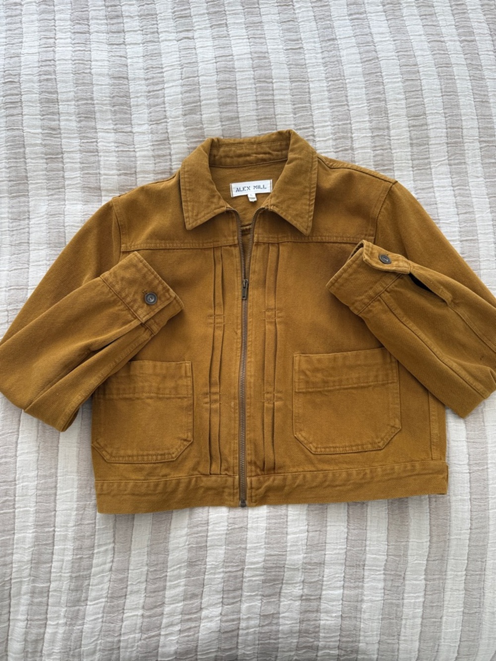 Alex Mill Brown Zip-Front Jean Jacket